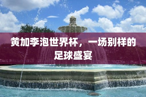 黄加李泡世界杯，一场别样洪湖市顺升工程机械租赁有限公司的足球盛宴