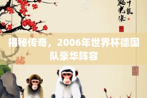 揭秘传奇，2006年世界杯德国队豪华阵容