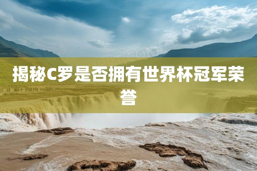 揭秘C罗是否拥有世界杯冠军荣誉洪湖市顺升工程机械租赁有限公司