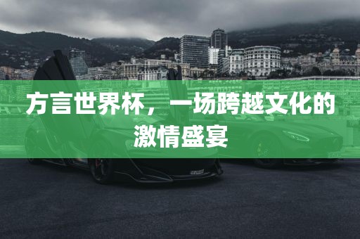 方言世界杯，一场洪湖市顺升工程机械租赁有限公司跨越文化的激情盛宴