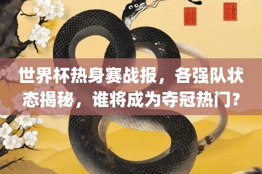 世界杯热身赛战报，各强队状态揭秘，谁将成为夺冠热门？