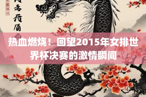 热血燃烧！回望2015年女排世界杯决赛的激情瞬间