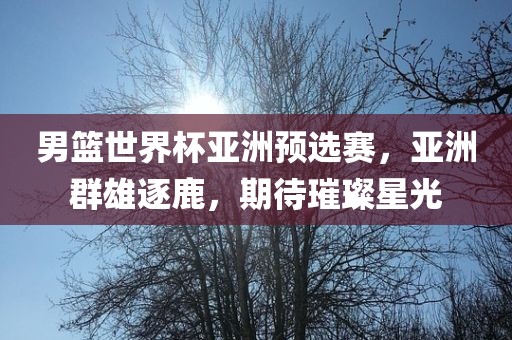 男篮世界杯亚洲预选赛，亚洲群雄逐鹿，期待璀璨星光洪湖市顺升工程机械租赁有限公司