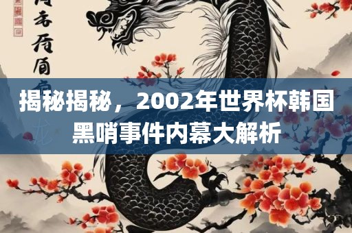 揭秘揭秘，2002年世界杯韩国黑哨事件内幕大解析