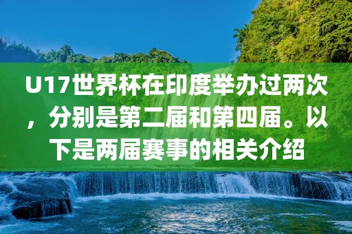 U17世界杯在印度举办过两次，分别是第二届和第四届。以下是两届赛事的相关介绍