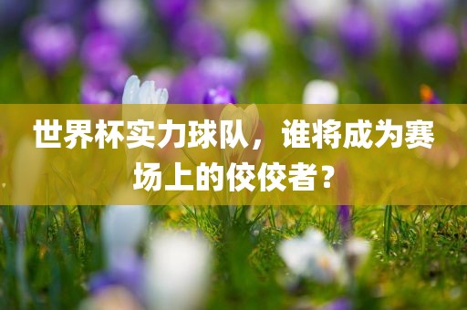 世界杯实力球队，谁将成为赛场上的佼佼者？
