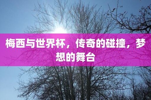 梅西与世界杯，传奇的碰撞，梦想的舞台
