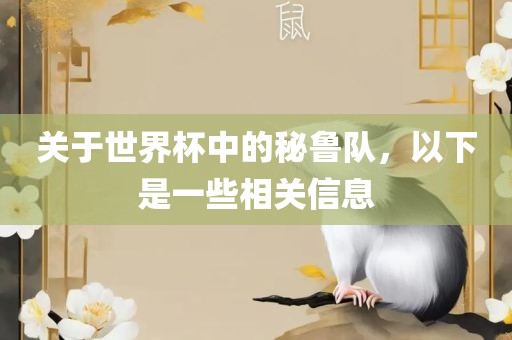 关于世界杯中的秘鲁队，以下是一些相关信息